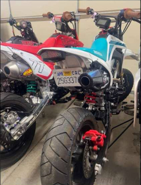 CRF110 Brake Light & License Plate Bracket